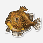 Getting Salty Stickers Mini Spiny Lumpsucker Yellow - Image 2