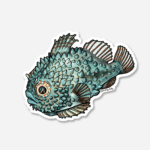 Getting Salty Stickers Mini Spiny Lumpsucker Green - Image 2