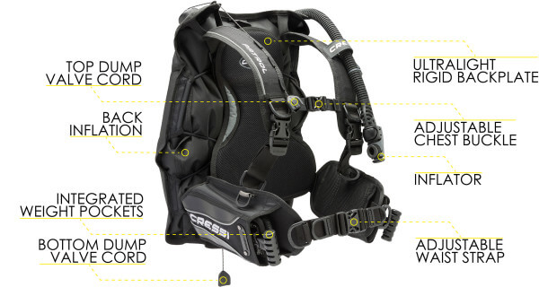 Cressi Patrol Travel BCD for Scuba Diving