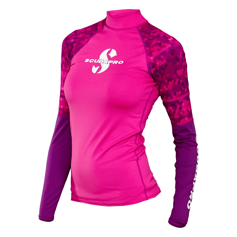 Scubapro Upf50 Womens Long Sleeve Rash Guard Pink Scubapro Upf50 Womens Long Sleeve Rash Guard Pink - Image 1