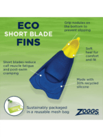 Zoggs Short Blade Eco Swim Fins - Image 2