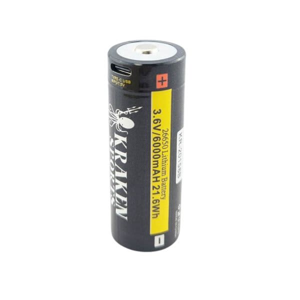 Kraken 26650 6000Mah Built In Usb Charger Kraken 26650 6000Mah Built In Usb Charger - Image 1