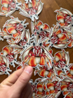 Getting Salty Stickers Black-Eyed Hermit Crab Mini